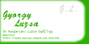 gyorgy luzsa business card